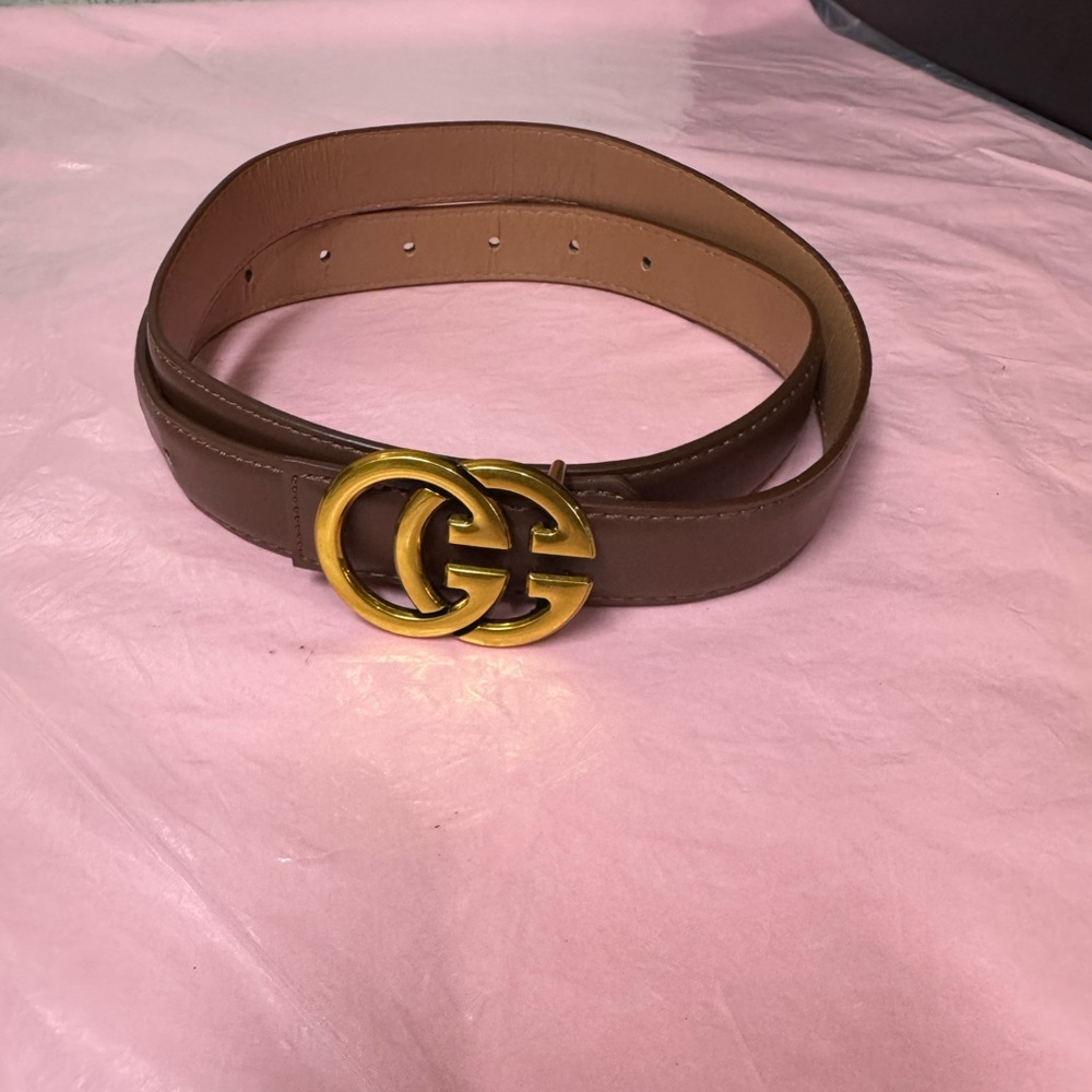 Vegan Leather Belt Brown - Picture 3 of 3
